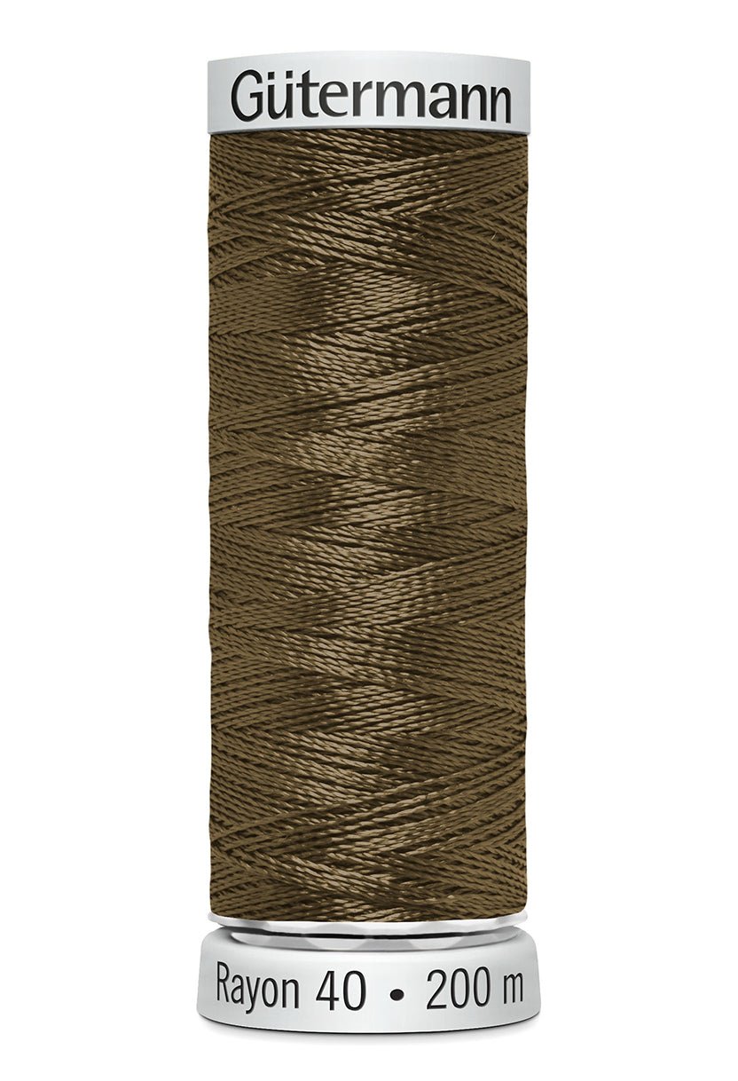 Gutermann Machine Embroidery Thread, Rayon 40, Shiny, 200m (1) - Galedi Pins