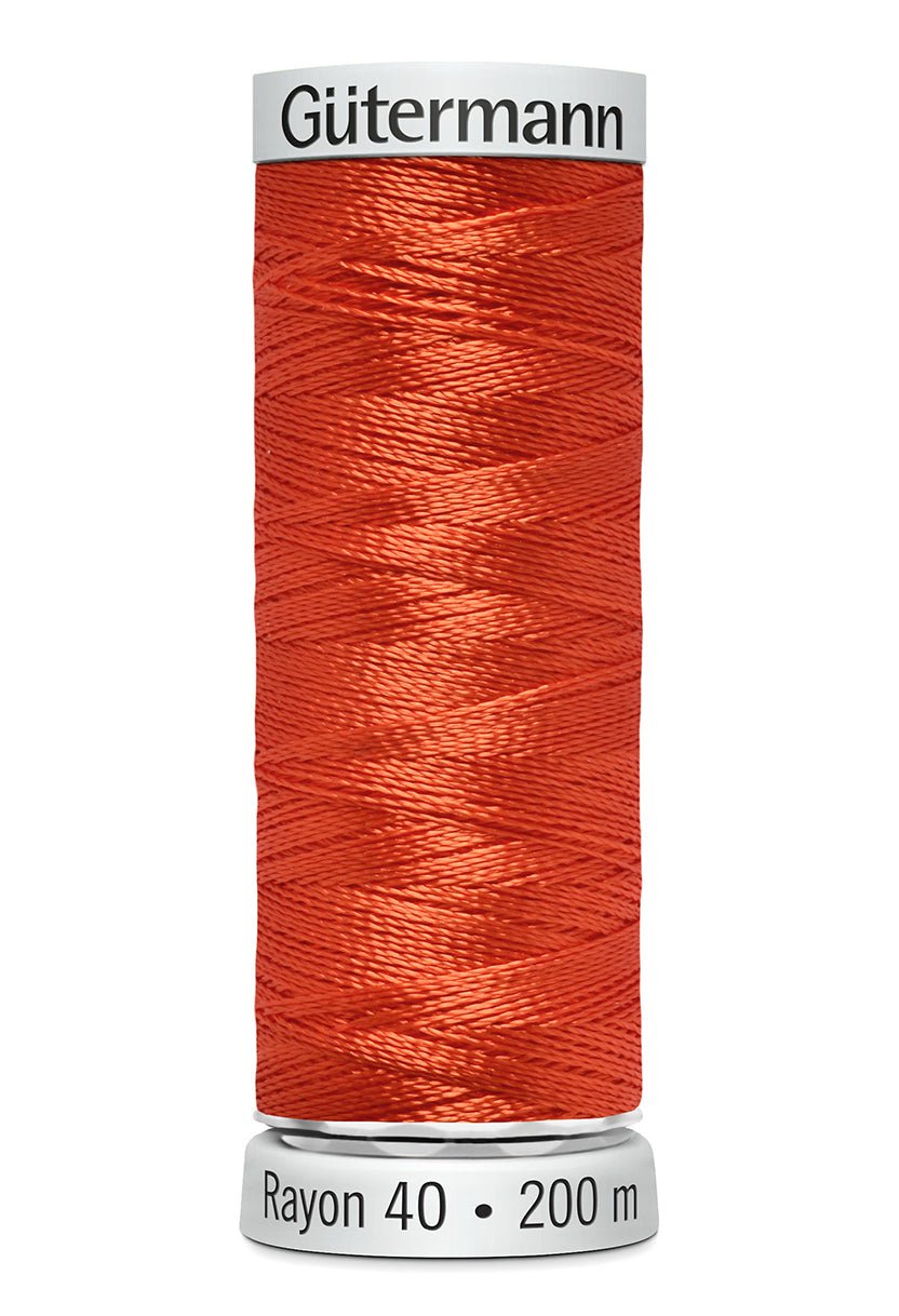 Gutermann Machine Embroidery Thread, Rayon 40, Shiny, 200m (1) - Galedi Pins