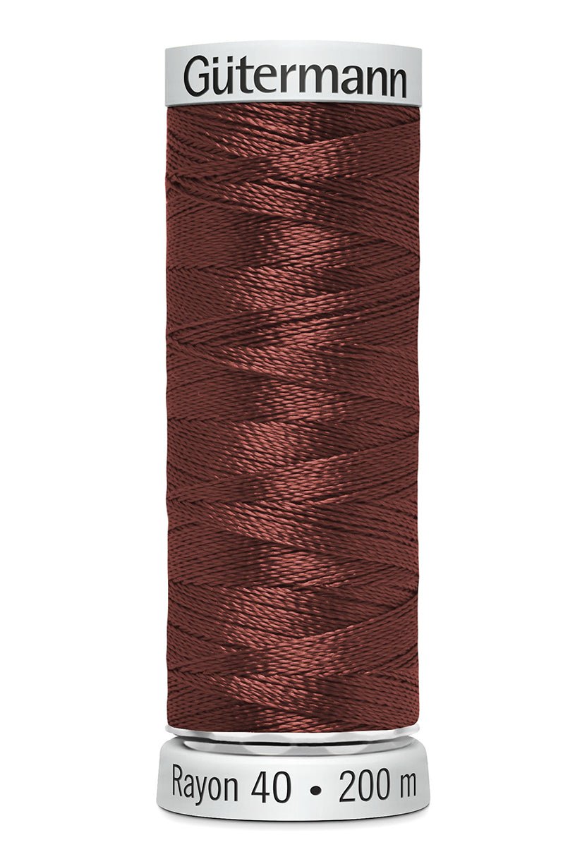 Gutermann Machine Embroidery Thread, Rayon 40, Shiny, 200m (1) - Galedi Pins