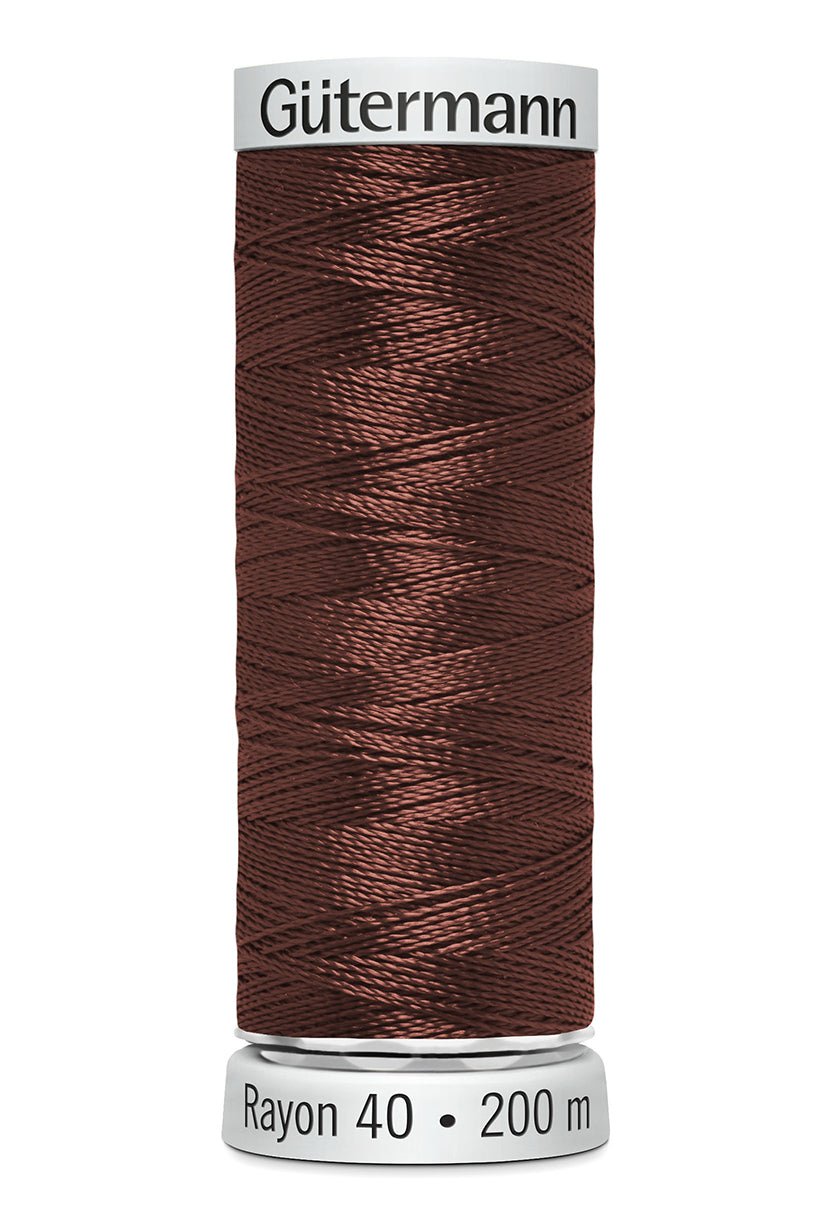 Gutermann Machine Embroidery Thread, Rayon 40, Shiny, 200m (1) - Galedi Pins