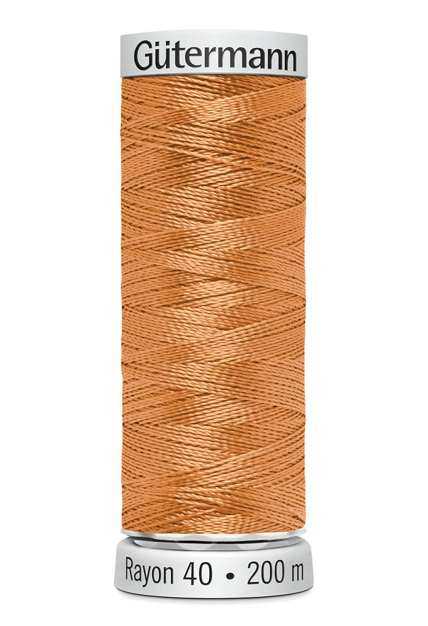 Gutermann Machine Embroidery Thread, Rayon 40, Shiny, 200m (1) - Galedi Pins