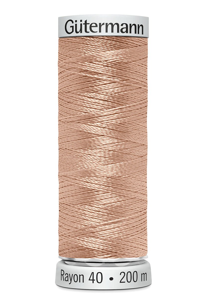 Gutermann Machine Embroidery Thread, Rayon 40, Shiny, 200m (1) - Galedi Pins