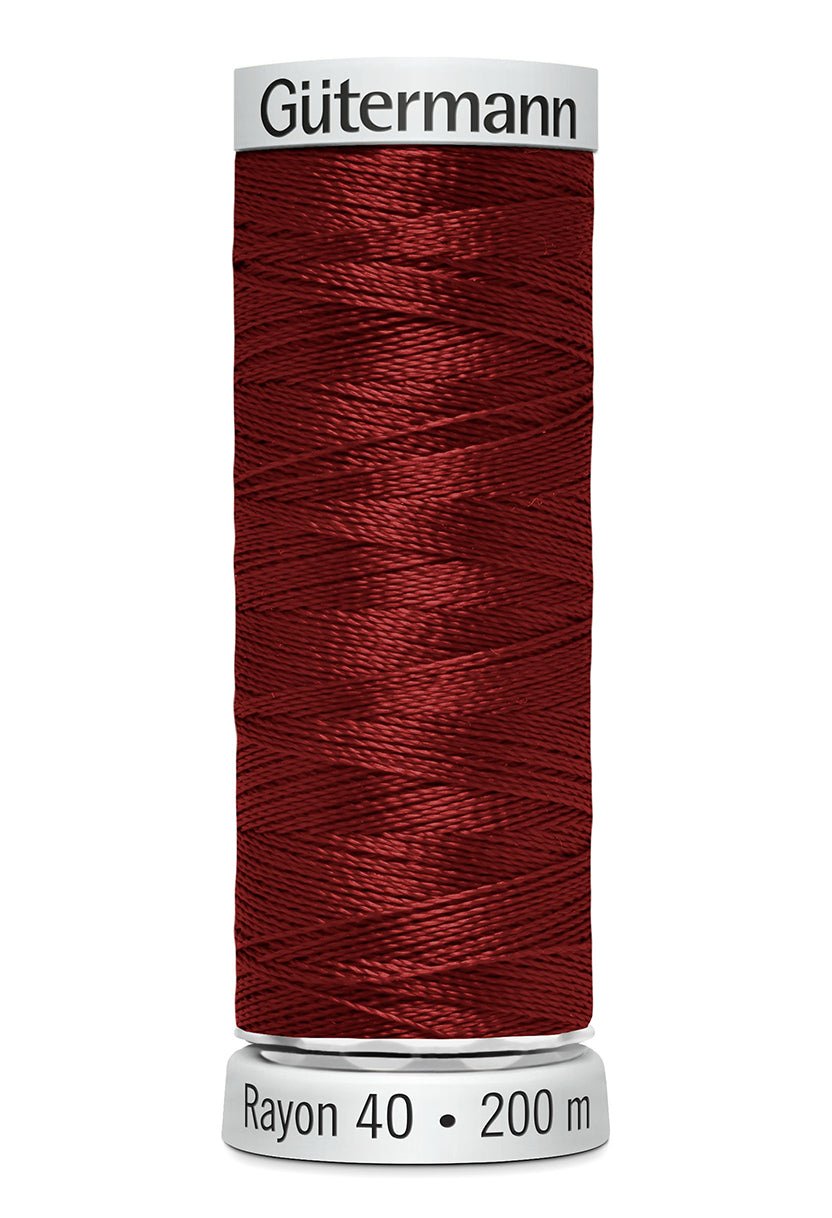 Gutermann Machine Embroidery Thread, Rayon 40, Shiny, 200m (1) - Galedi Pins