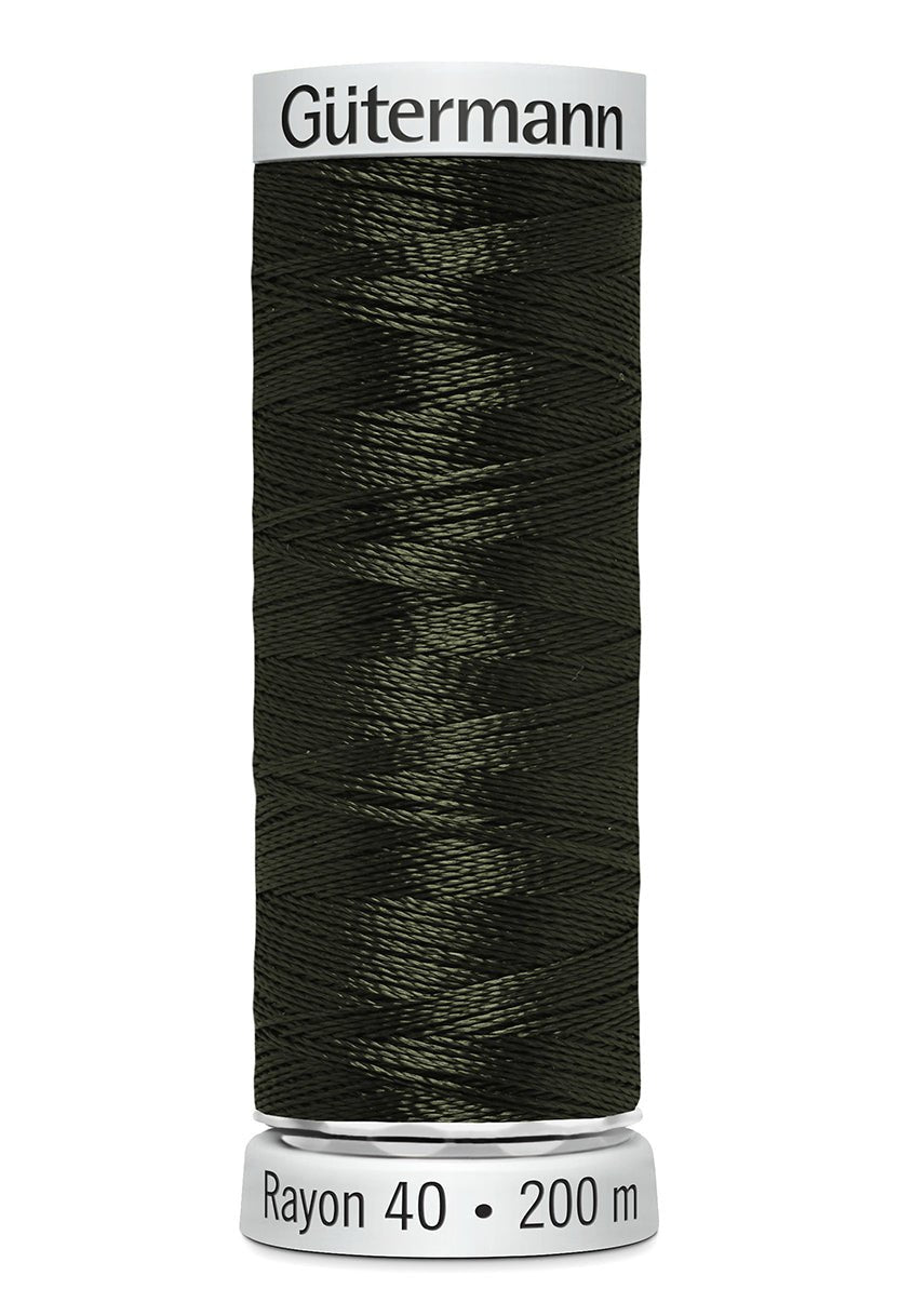 Gutermann Machine Embroidery Thread, Rayon 40, Shiny, 200m (3) - Galedi Pins