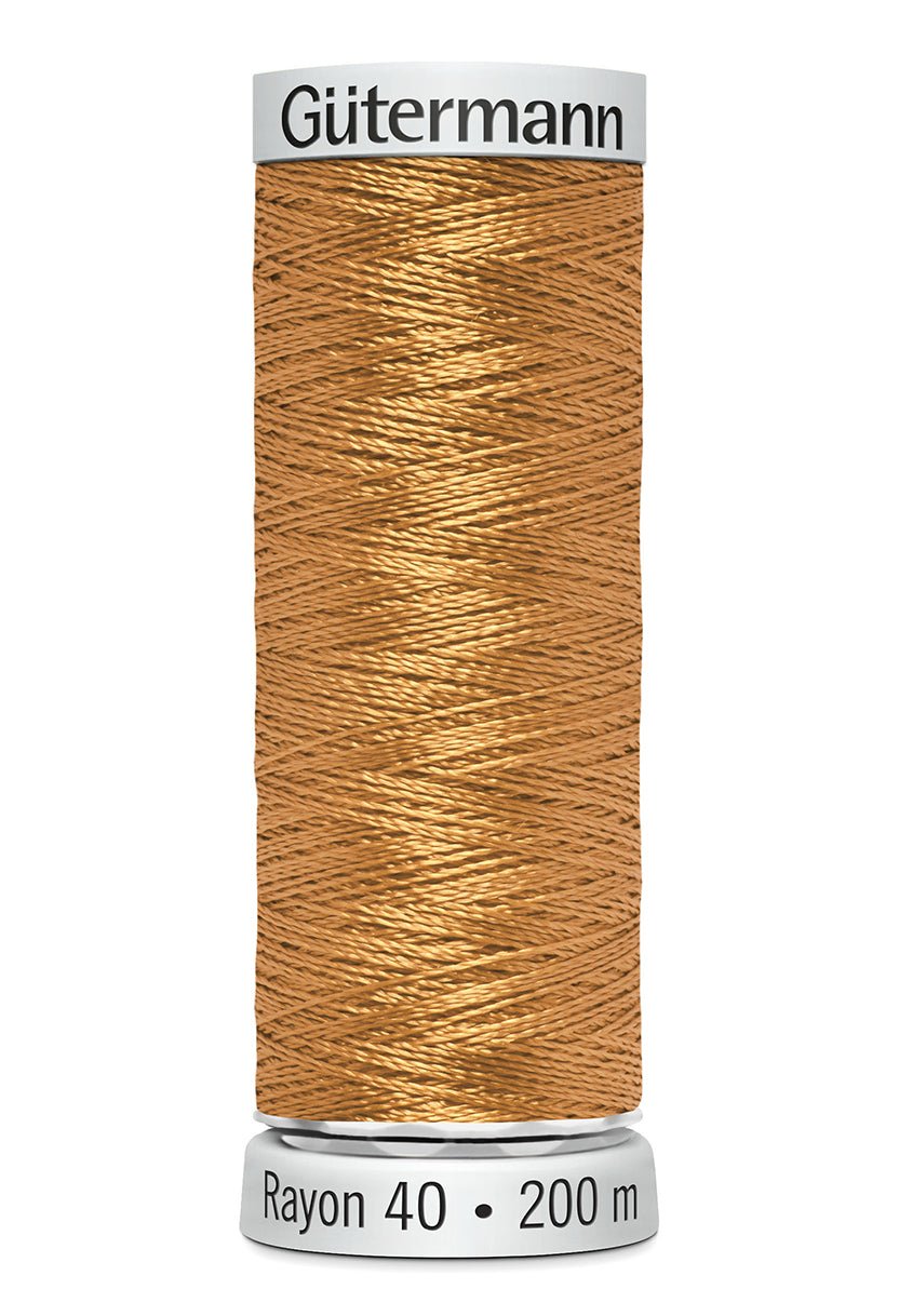 Gutermann Machine Embroidery Thread, Rayon 40, Shiny, 200m (1) - Galedi Pins