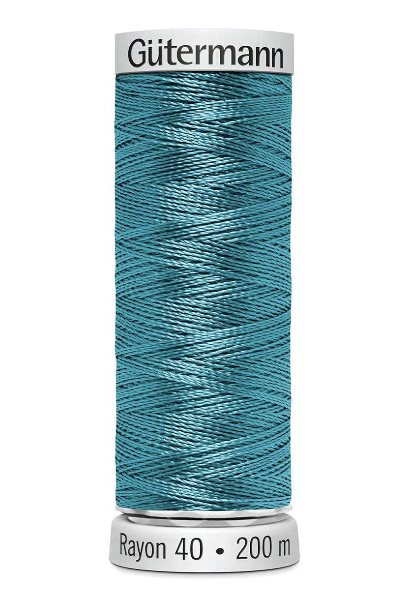 Gutermann Machine Embroidery Thread, Rayon 40, Shiny, 200m (2) - Galedi Pins