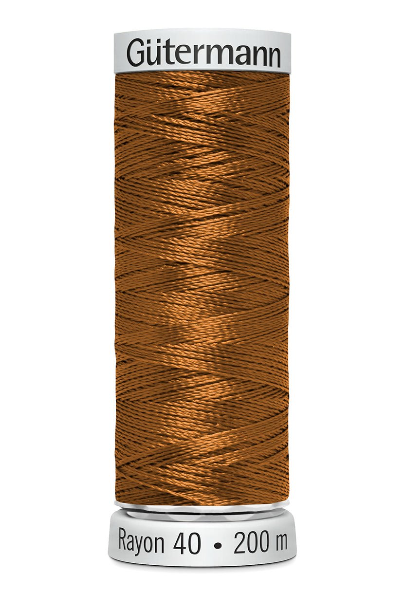 Gutermann Machine Embroidery Thread, Rayon 40, Shiny, 200m (1) - Galedi Pins