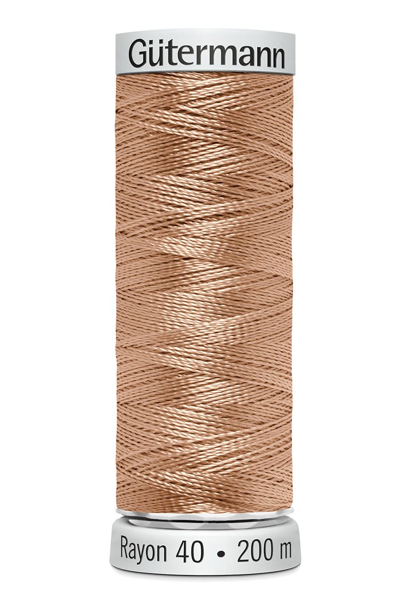 Gutermann Machine Embroidery Thread, Rayon 40, Shiny, 200m (1) - Galedi Pins