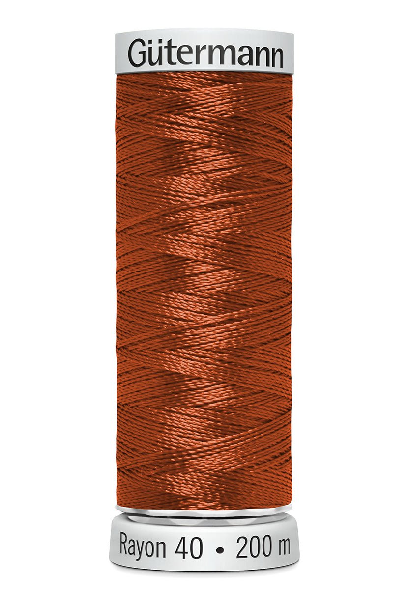 Gutermann Machine Embroidery Thread, Rayon 40, Shiny, 200m (1) - Galedi Pins