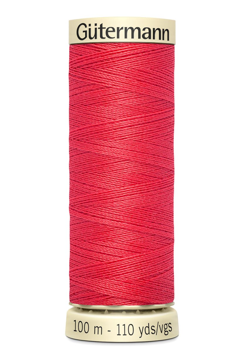 Gütermann Sew-All thread, 100% polyester, 100m spool in red.