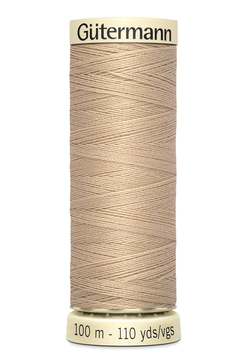 Gutermann Sew-All thread, 100% polyester, 100m, beige.