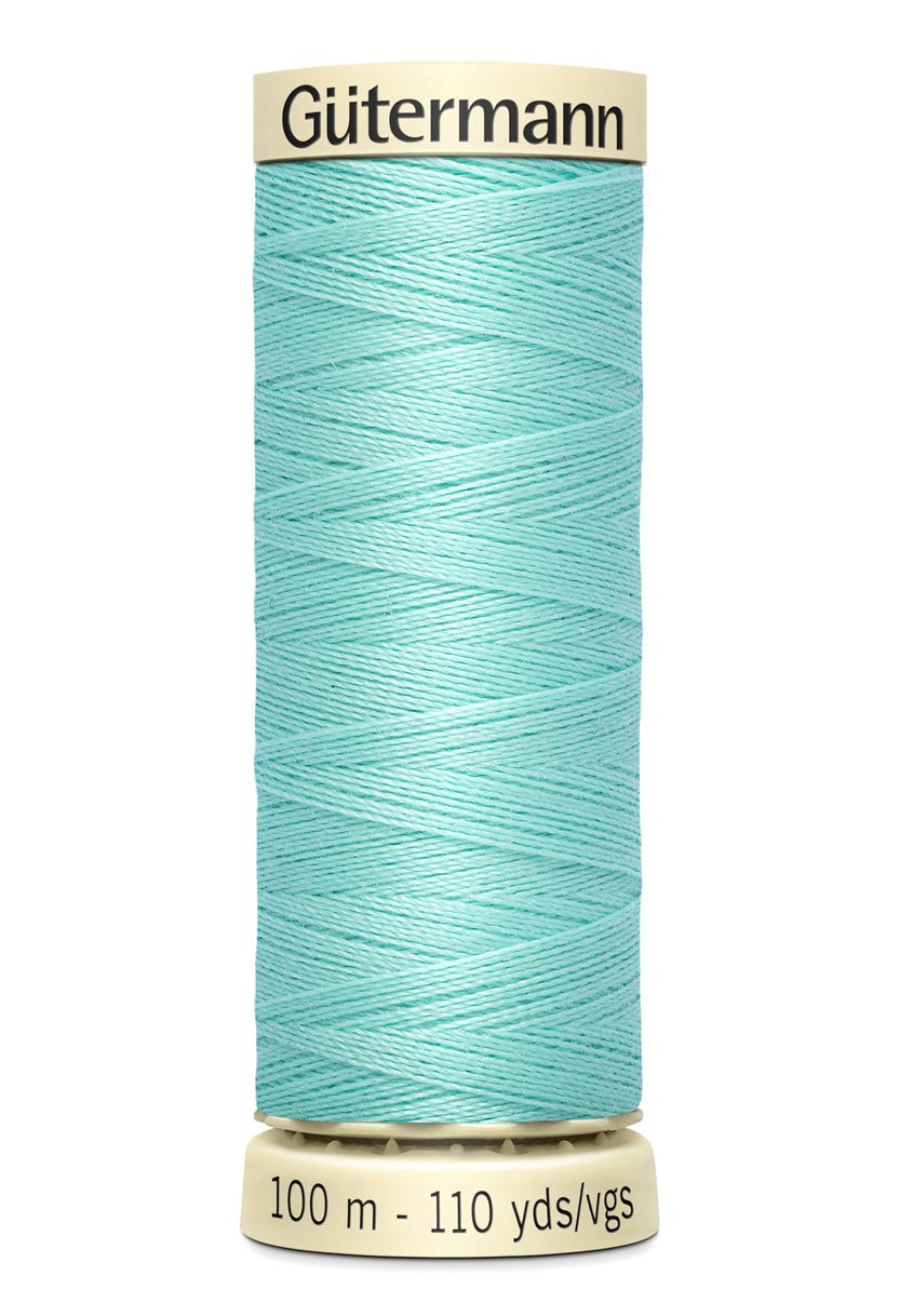 Gutermann Sew-All thread, 100m, light teal polyester.