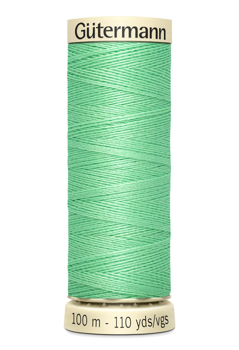 Gutermann Sew-All thread, 100m, light green polyester sewing thread.