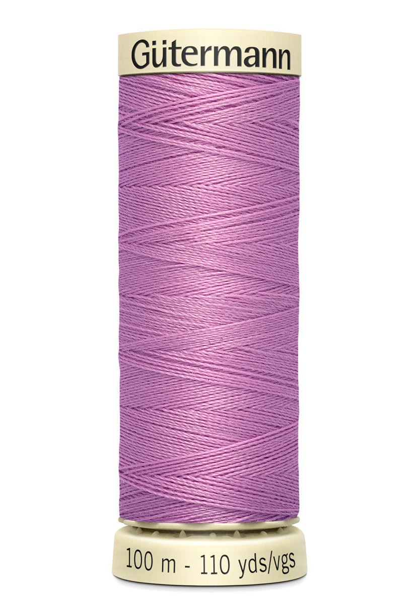 Gütermann Sew-All thread, 100m spool, purple polyester.