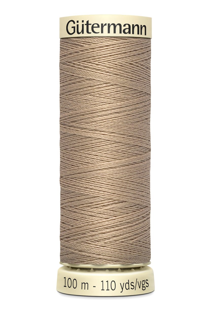 Gutermann Sew-All thread, 100% polyester, 100m, beige.