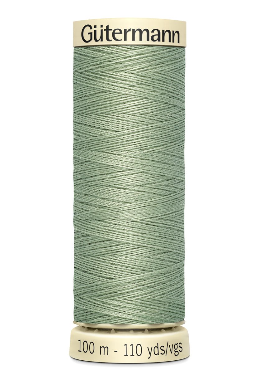 Gutermann Sew-All thread, 100m, light green polyester sewing thread.