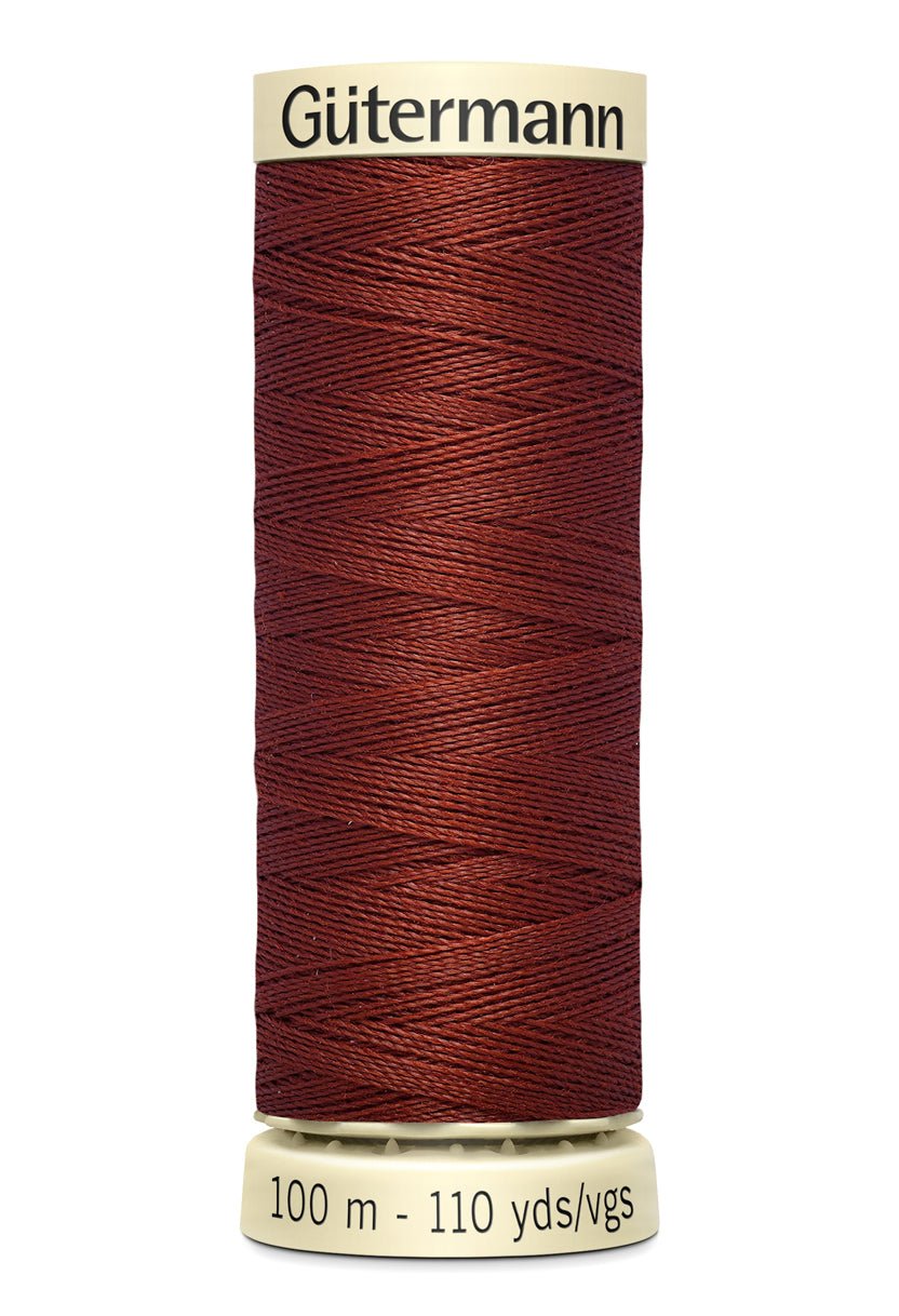 Gütermann Sew-All thread, 100m spool, 100% polyester, dark red.