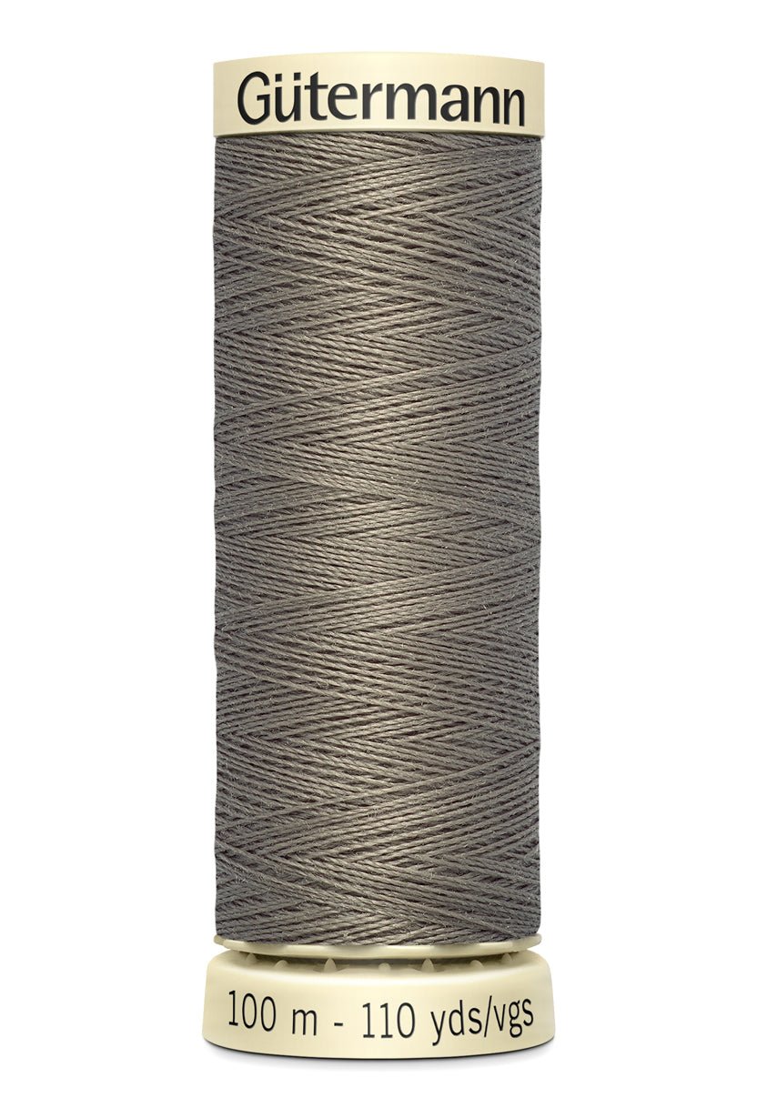 Gutermann Sew-All thread, 100m spool of grey 100% polyester sewing thread.