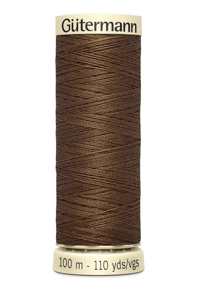 Gutermann Sew-All thread, 100% polyester, 100m, brown.