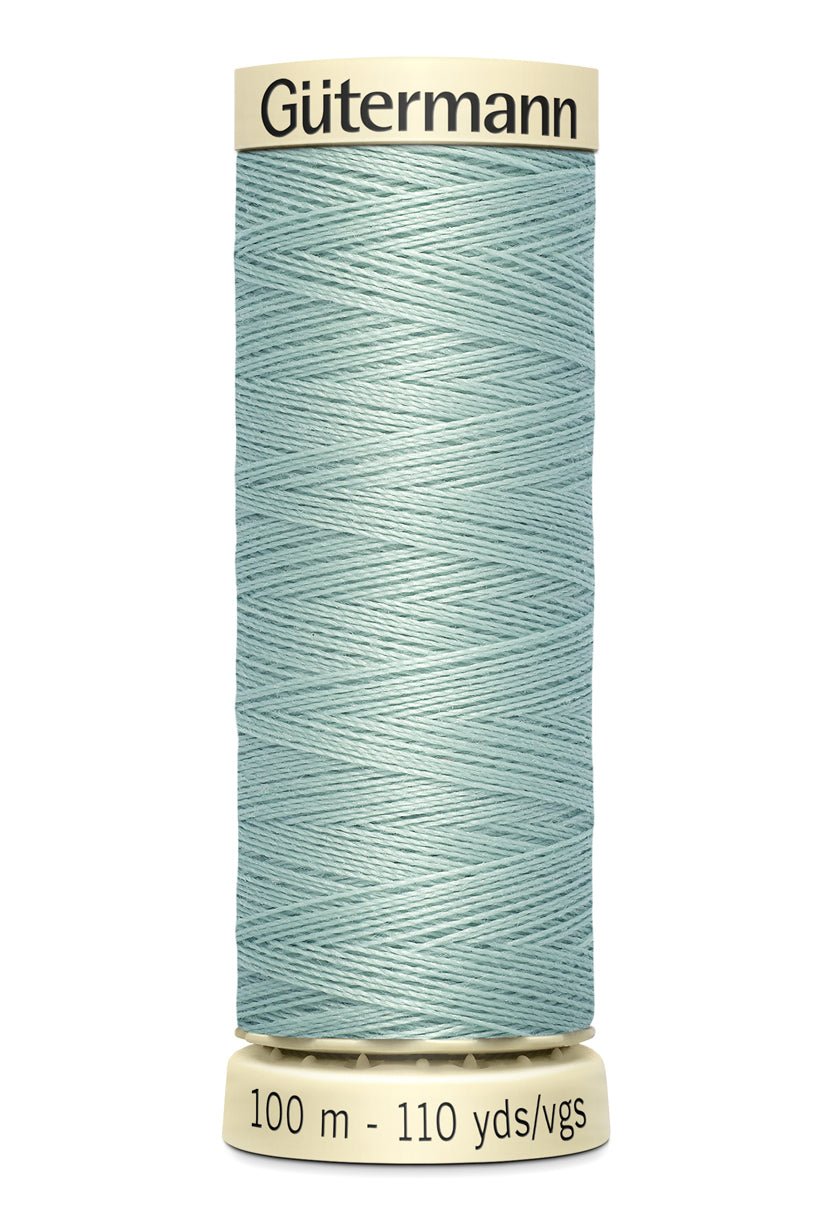 Gutermann Sew-All thread, 100m, light blue polyester sewing thread.