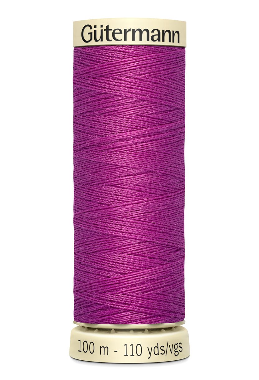 Gütermann Sew-All thread, 100m spool, purple polyester.