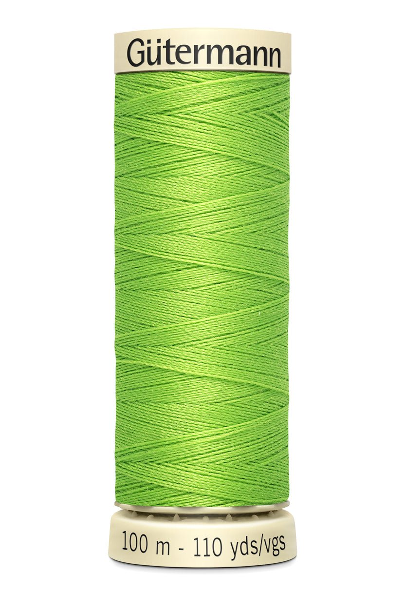 Gutermann Sew-All thread, 100m, lime green polyester.