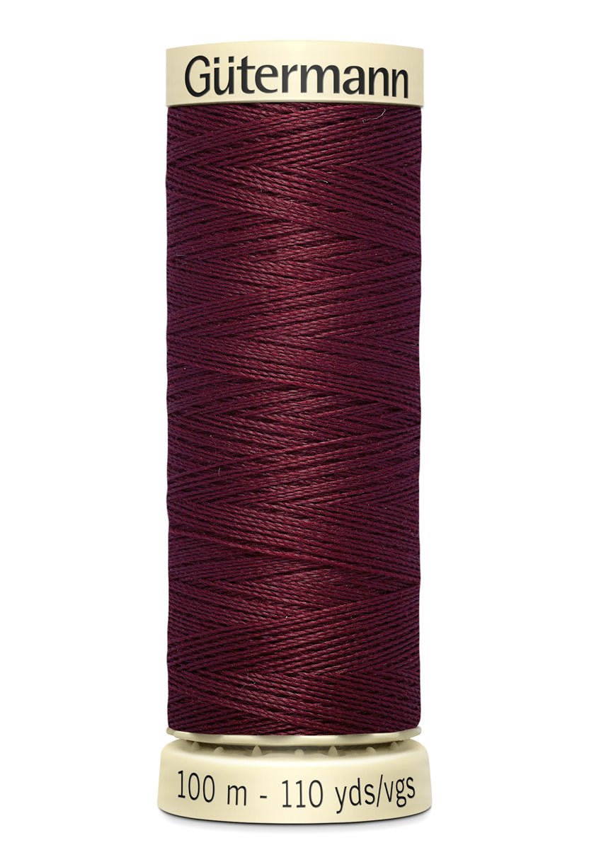 Gütermann Sew-All thread, 100% polyester, 100m spool, dark red.