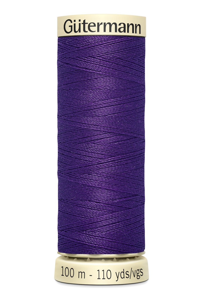 Gütermann Sew-All thread, 100m spool, purple polyester.