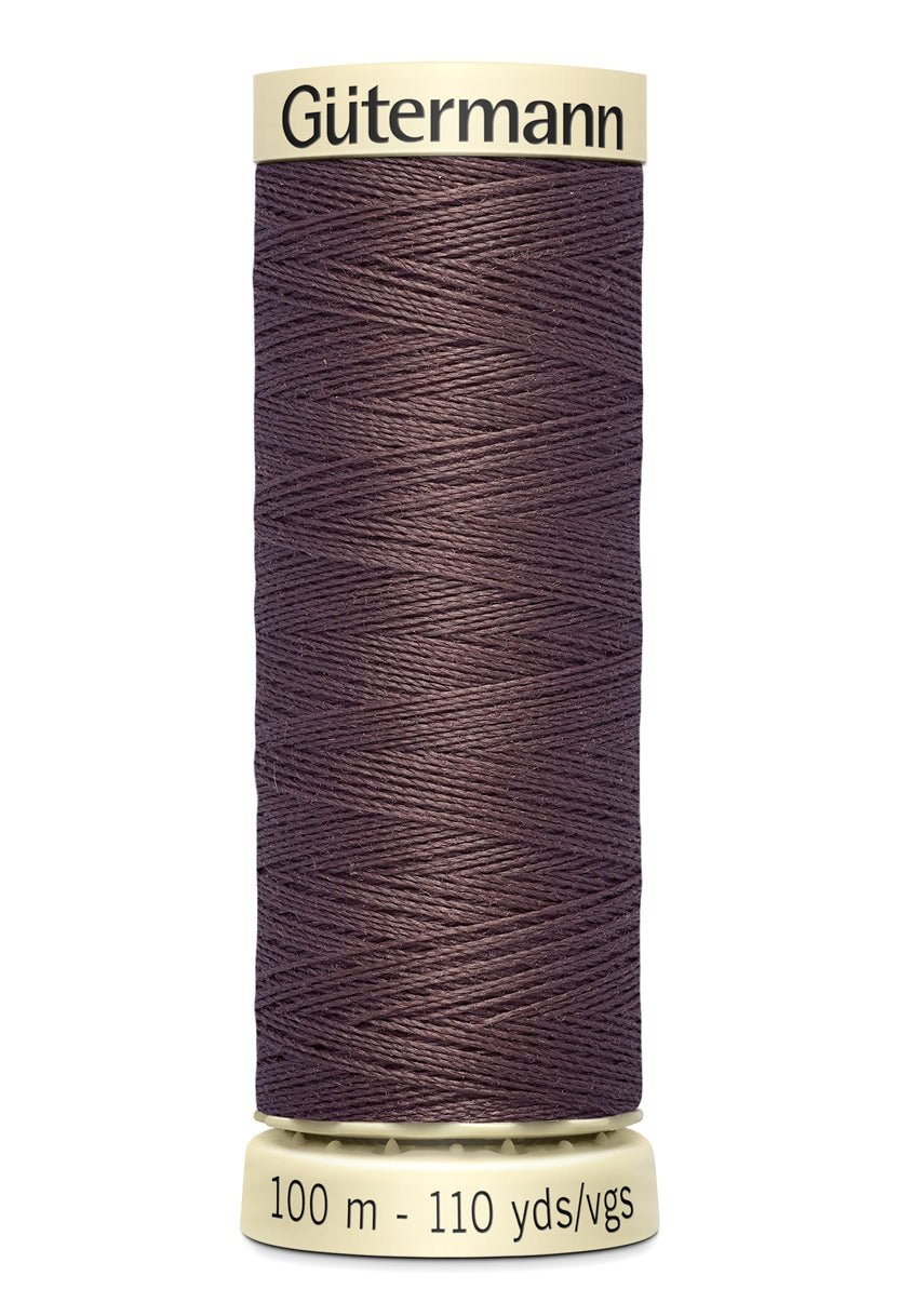 Gütermann Sew-All thread, 100% polyester, 100m spool, dark brown.