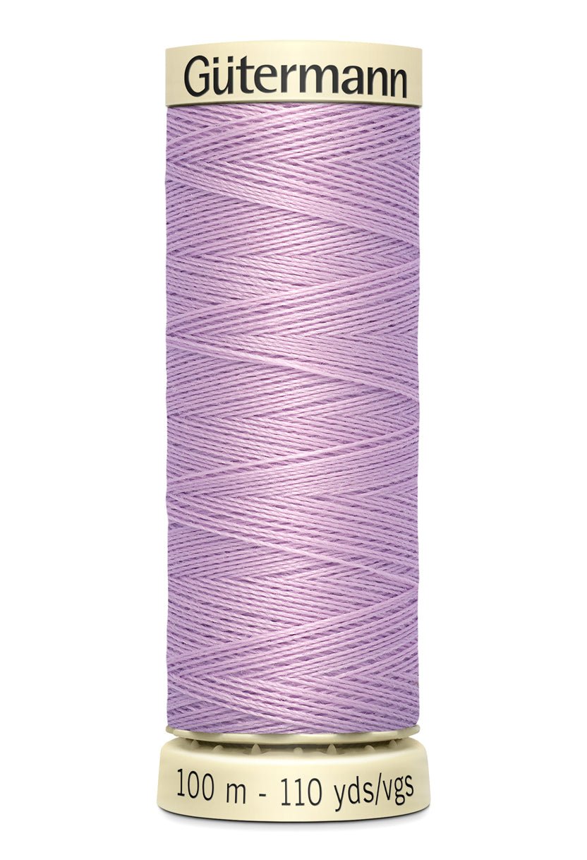 Gütermann Sew-All Thread, 100% polyester, 100m spool, light purple.