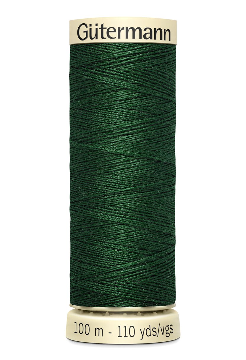Gutermann Sew-All thread in dark green, 100m spool.