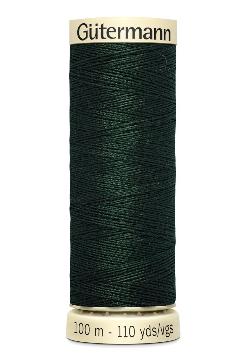 Gutermann Sew-All thread in dark green, 100m spool.