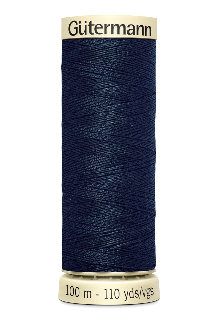 Gutermann Sew-All thread, 100m, dark blue polyester.