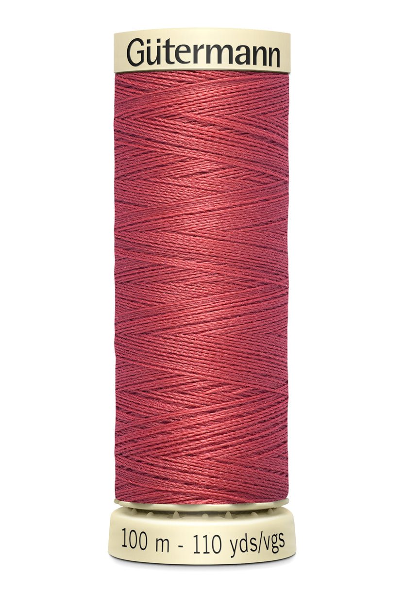 Gütermann Sew-All thread, 100% polyester, 100m spool, red color.