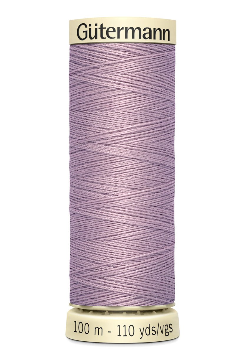 Gütermann Sew-All thread, 100m spool, light purple polyester.
