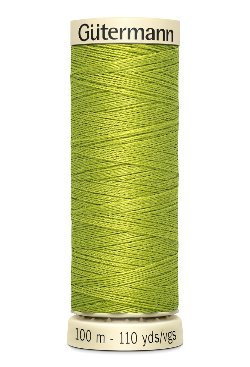 Gutermann Sew-All thread, 100m, lime green polyester.