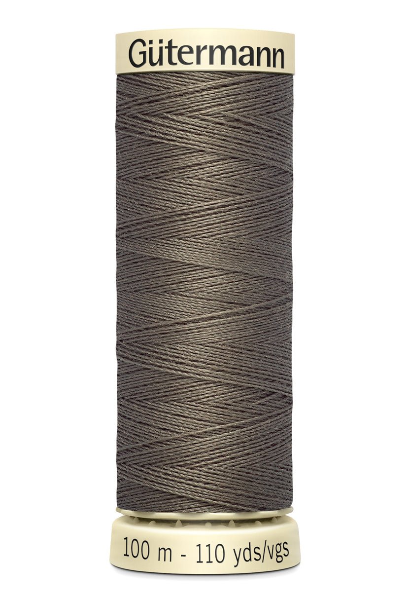Gutermann Sew-All thread, 100m spool of grey 100% polyester sewing thread.