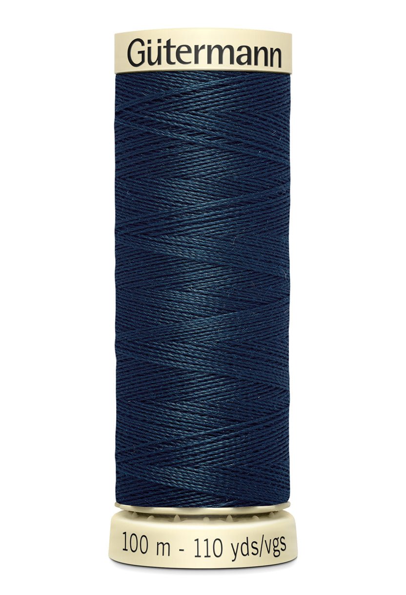 Gutermann Sew-All thread, 100m, dark blue polyester.