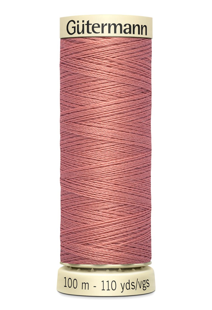 Gütermann Sew-All thread, 100% polyester, 100m spool, rose color.