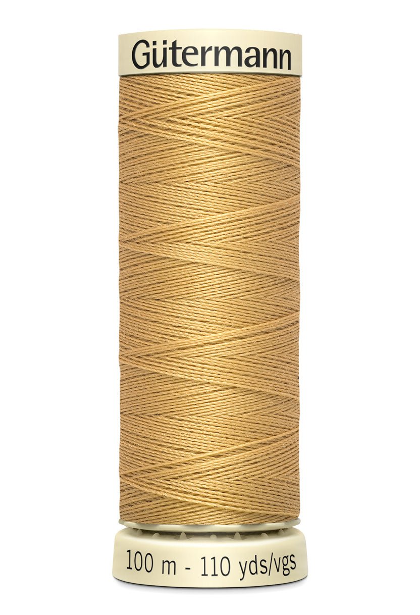 Gutermann Sew-All thread, 100m spool of 100% polyester thread in a light brown color.
