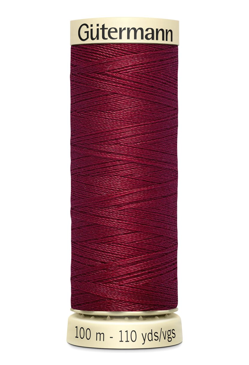 Gütermann Sew-All thread, 100m spool, deep red polyester.