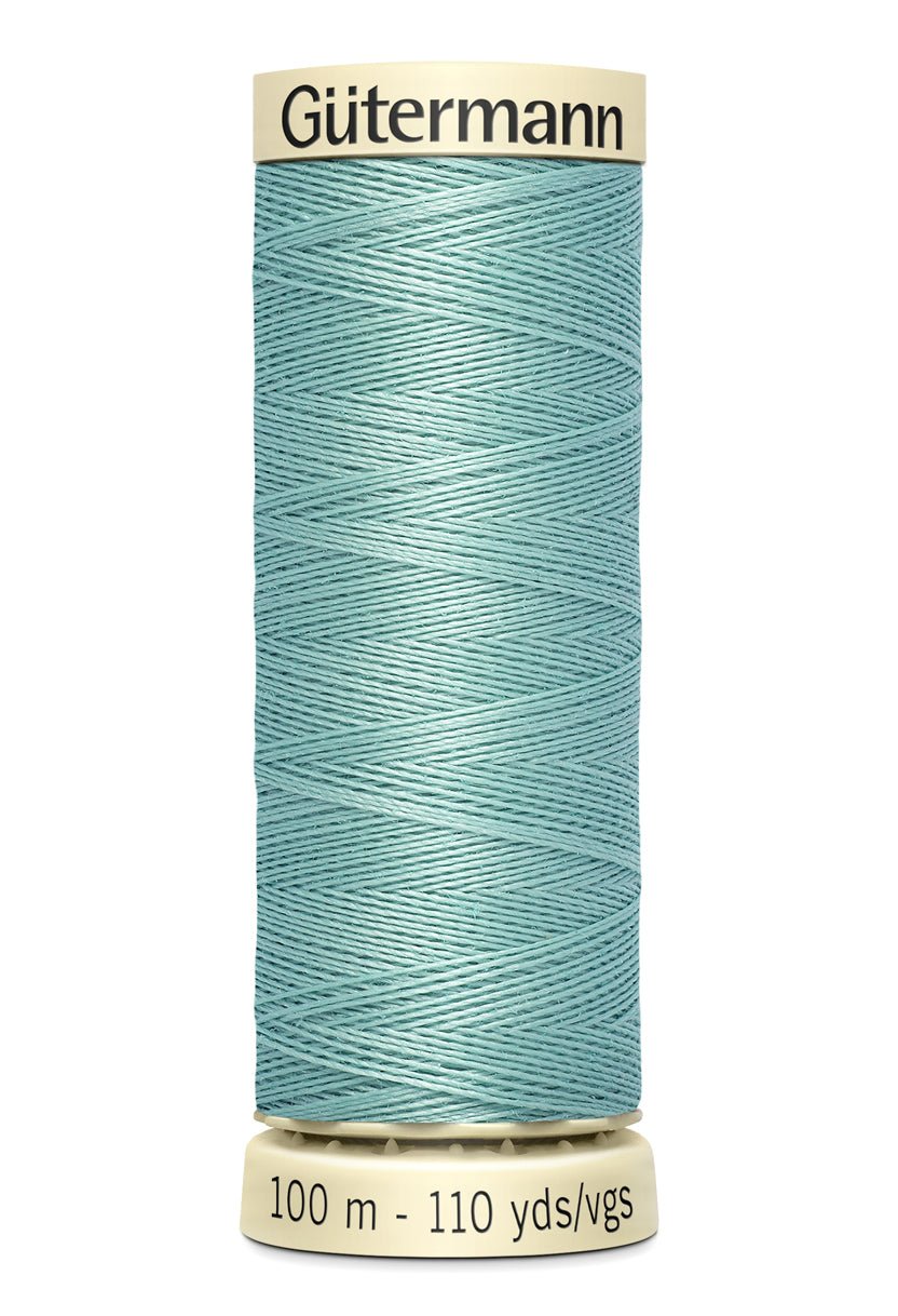 Gutermann Sew-All thread, 100m, light blue polyester sewing thread.