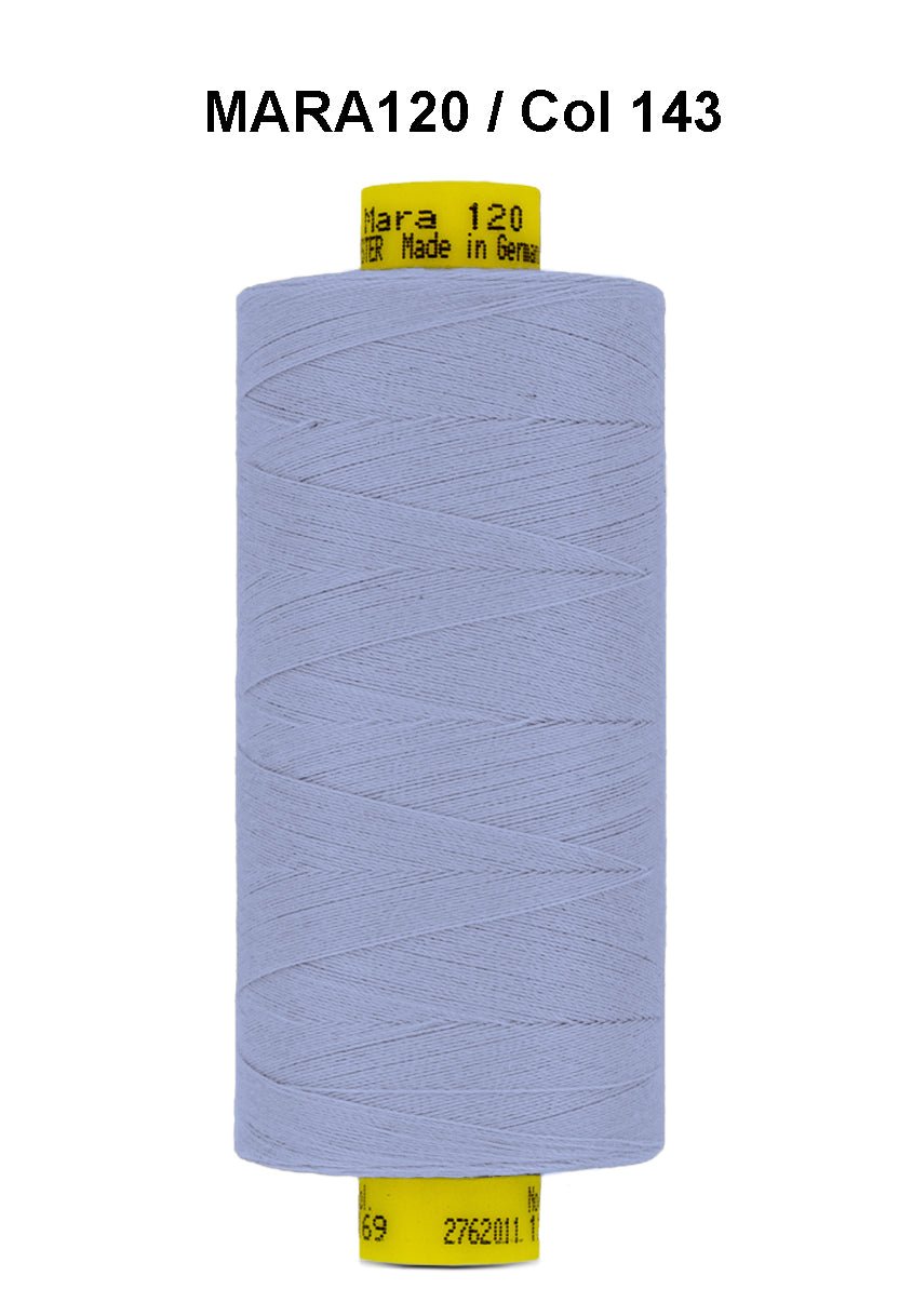 A spool of light purple Gutermann Mara 120 thread.