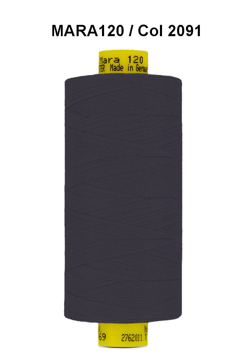 Gutermann Mara 120 thread, color 2091, on a spool.
