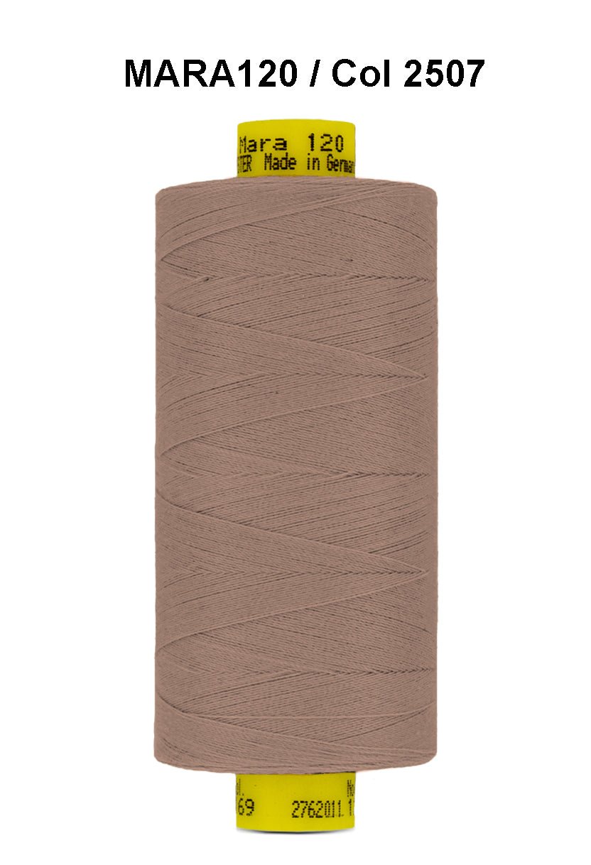 Gutermann Mara 120 thread, color 2507, on a spool.