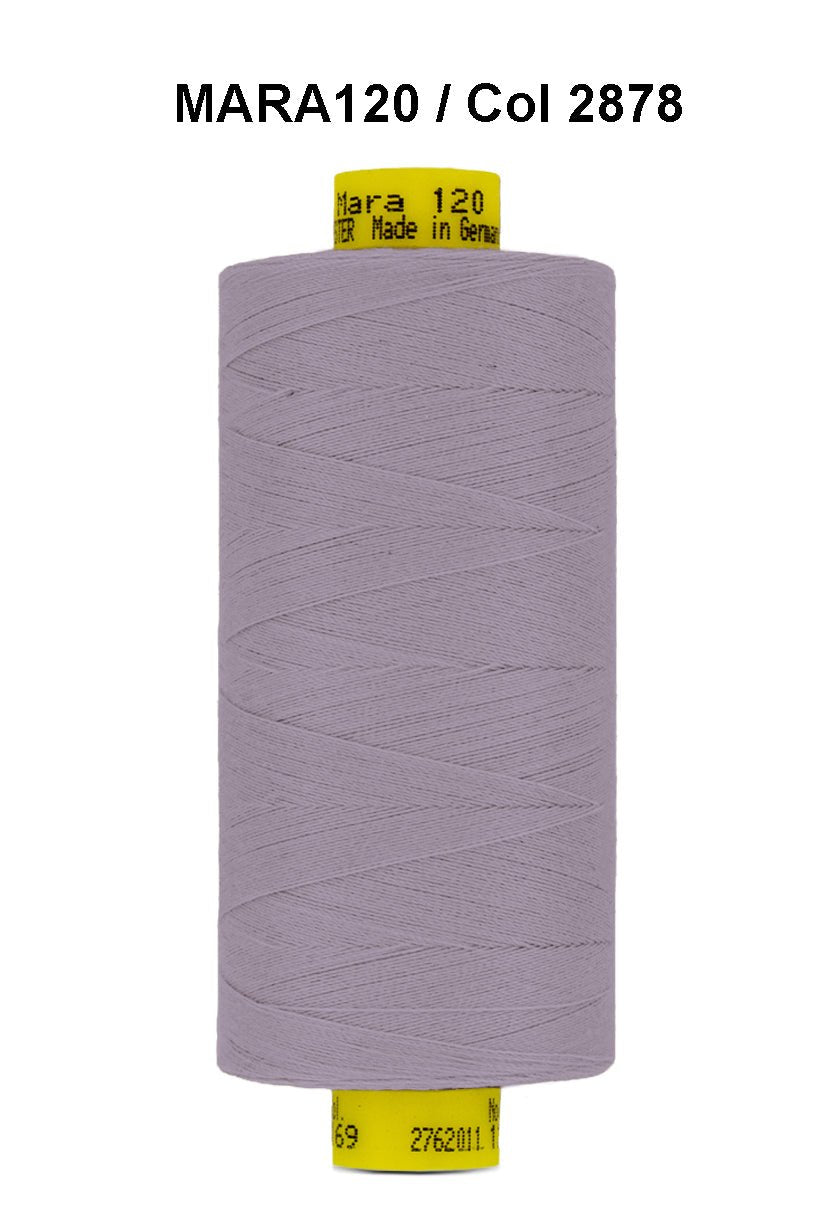 A spool of light purple Gutermann Mara 120 thread.