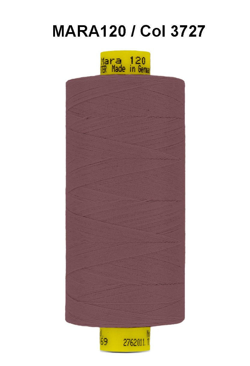 Mara 120 thread in color 3727 on a spool.