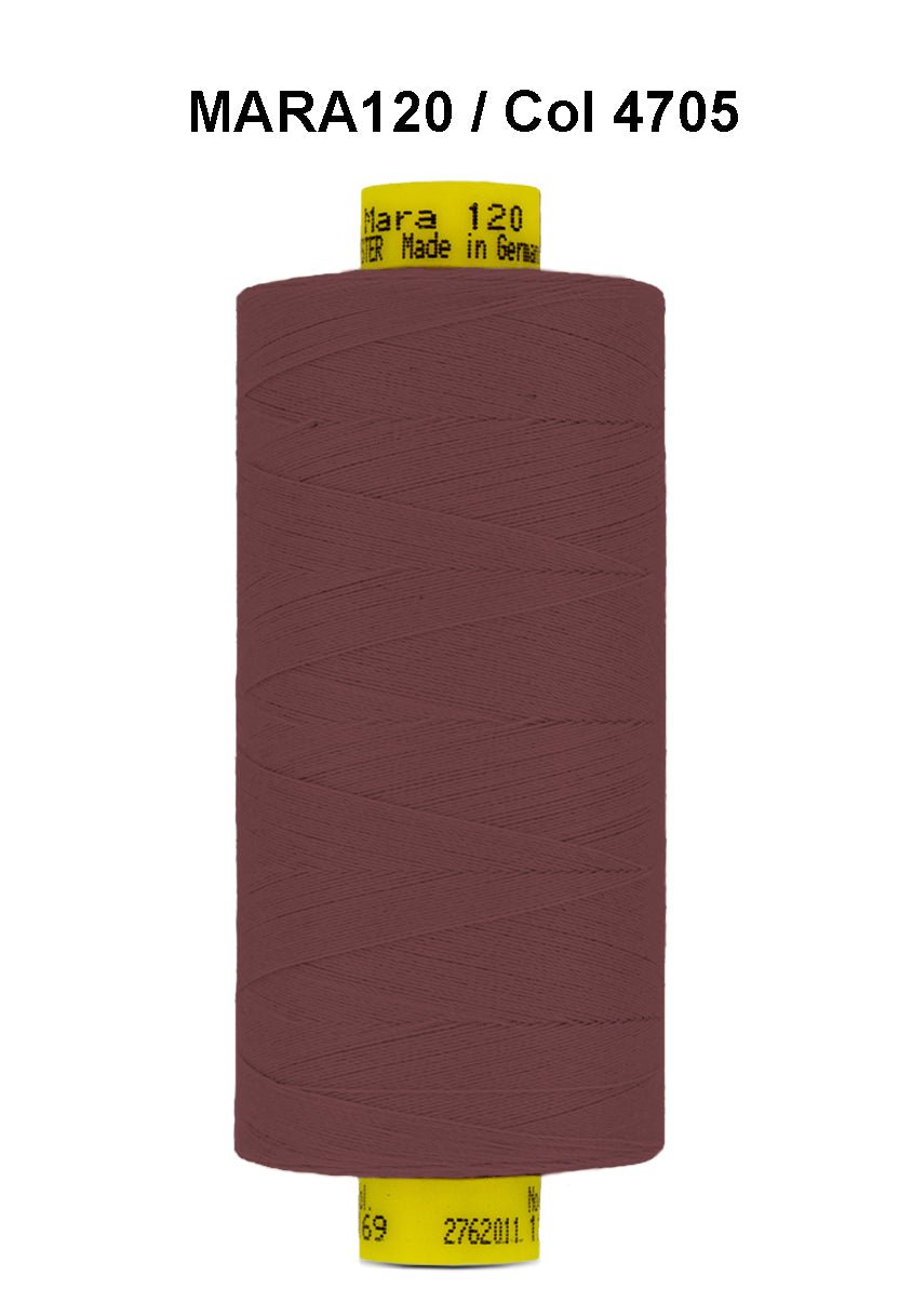 Mara 120 thread in color 4705 on a spool.
