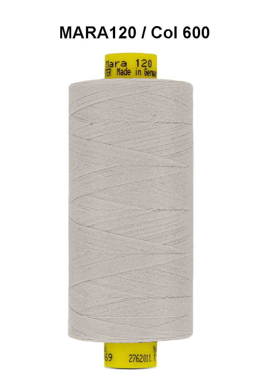 Gutermann Mara 120 thread, color 600, on a spool.