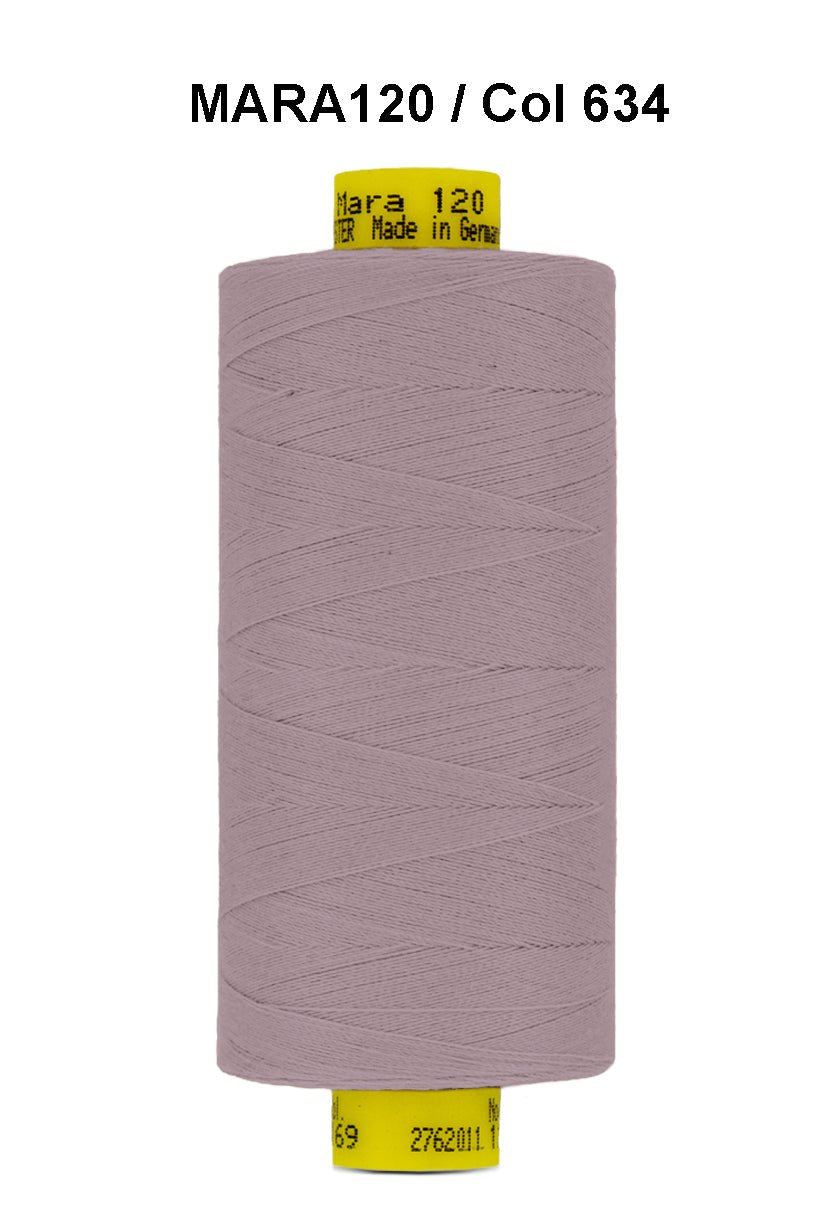 A spool of light purple Gutermann Mara 120 thread.